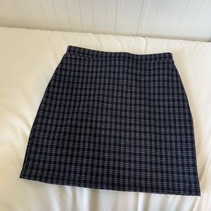 Navy blue plaid Forever 21 skirt